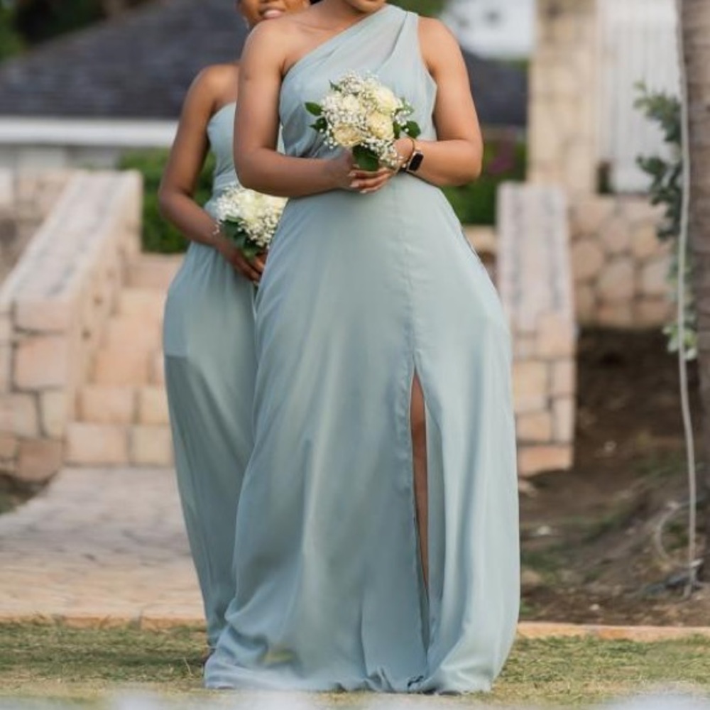 Birdy Grey Sage One-Shoulder Dress - Picture 3 of 7